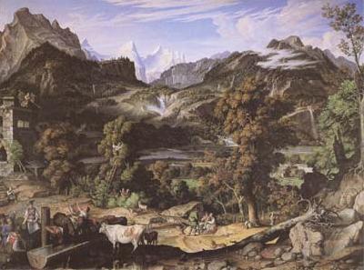Joseph Anton Koch Seiss Landscape (Berner Oberland) (mk09) china oil painting image